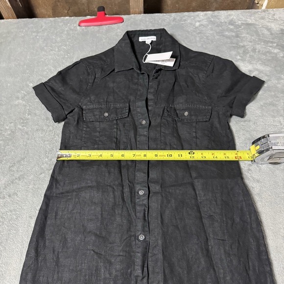 James Perse Standard NWT Womens Button Down Short Sleeve Dress Linen Size S - Picture 9 of 10